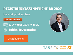 Registrierkassenpflicht ab 2027: Das ist jetzt zu tun - Online-Seminar