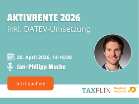 Aktivrente 2026: Jetzt sicher abrechnen und beraten – inkl. DATEV-Umsetzung - Onlineseminar