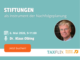 Stiftungen als Instrument der Nachfolgeplanung - Onlineseminar