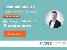 Bewirtungskosten inkl. Betriebsveranstaltung: Basiswissen für die Praxis - Onlineseminar