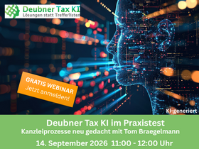 Deubner TAX KI im Praxistest - Onlineseminar